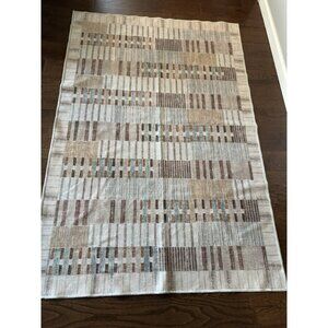 Ruggable Selene Neutral Multicolor Flatwoven Rug 4x6’ Rectangle Browns NO Pad